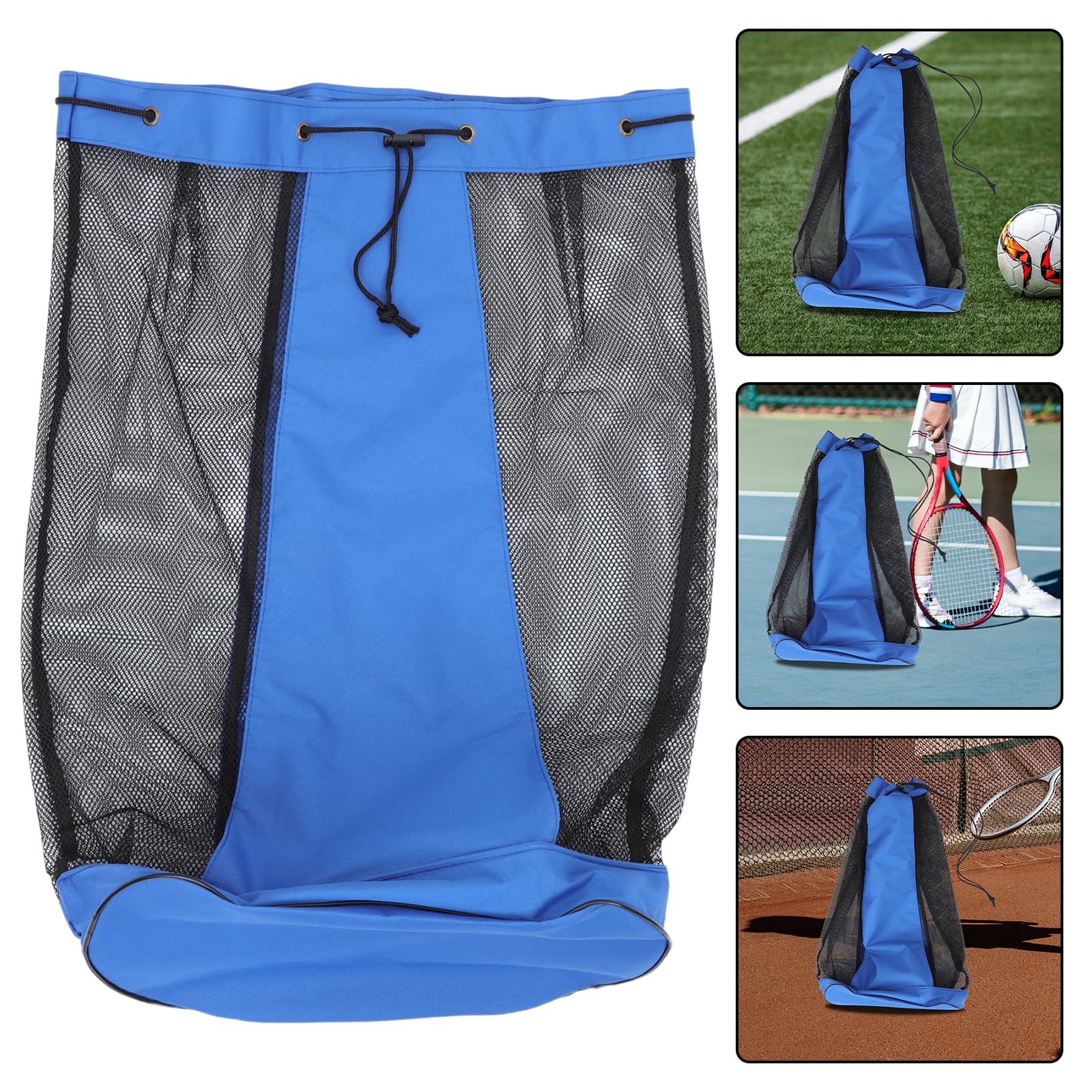 KOMBIUDA Borsa da Calcio a Rete Coulisse Resistente, Sacca Porta Attrezzatura Sportiva Ventilata Tracolla Singola per Palloni da Basket, Baseball e Nuoto, per Allenamento e Palestra