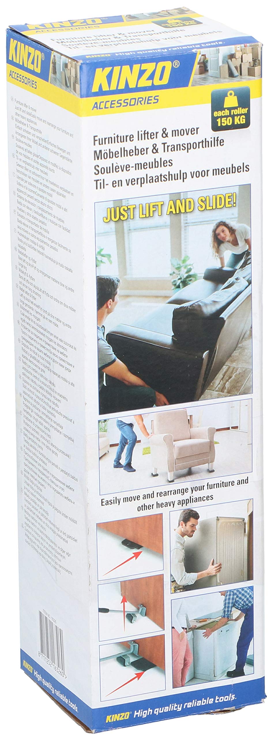 Leva Per Spostare Mobili Kinzo - Ruote Per Trasporto Fino A 1200 Kg