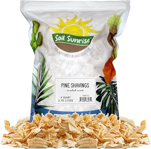 Ropa de cama de mantilloganado de pino (4 cuartos de galón), mantillo de jardín y ropa de cama para animales pequeños