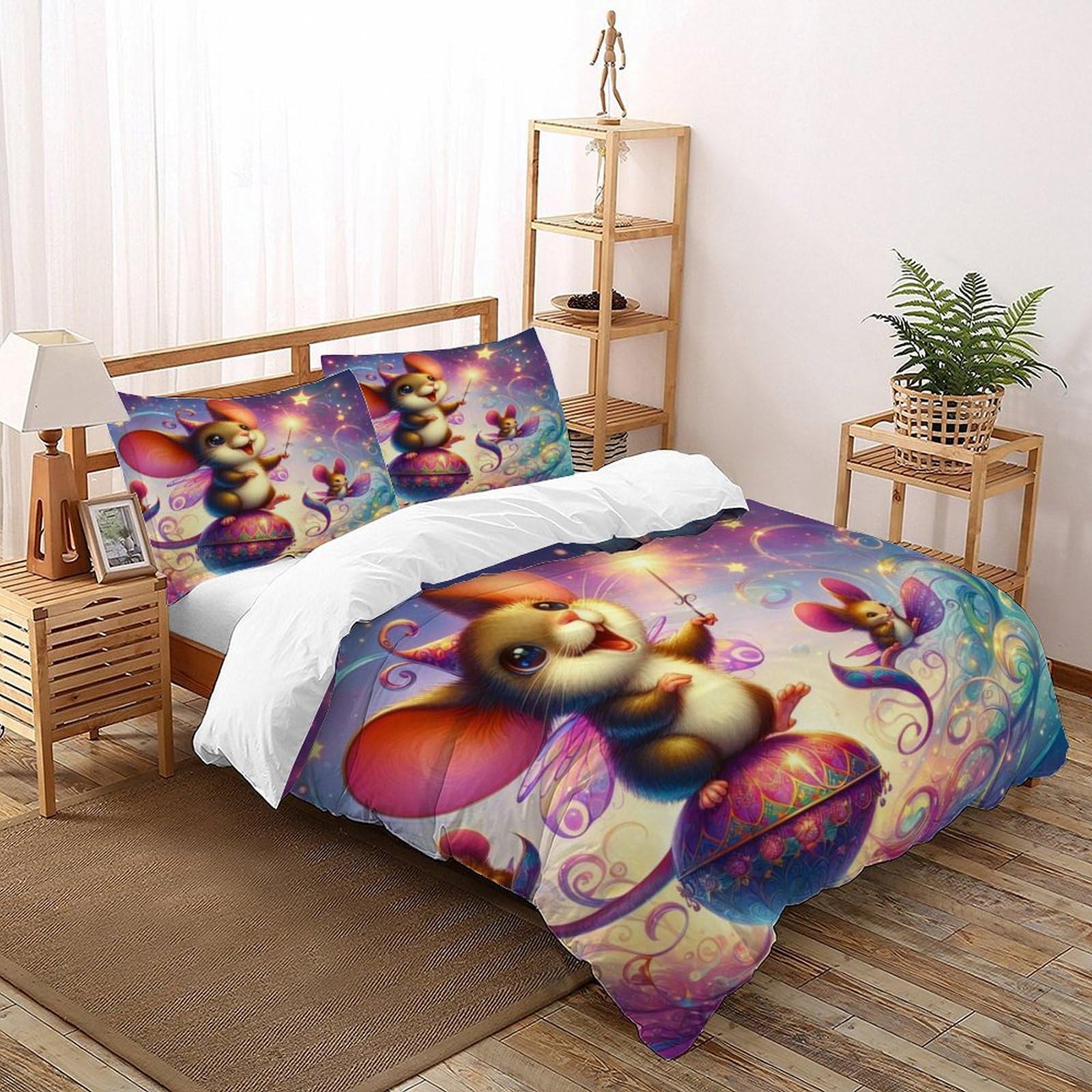 Parure de lit 2 pièces housse de couette dessin animé 200x200