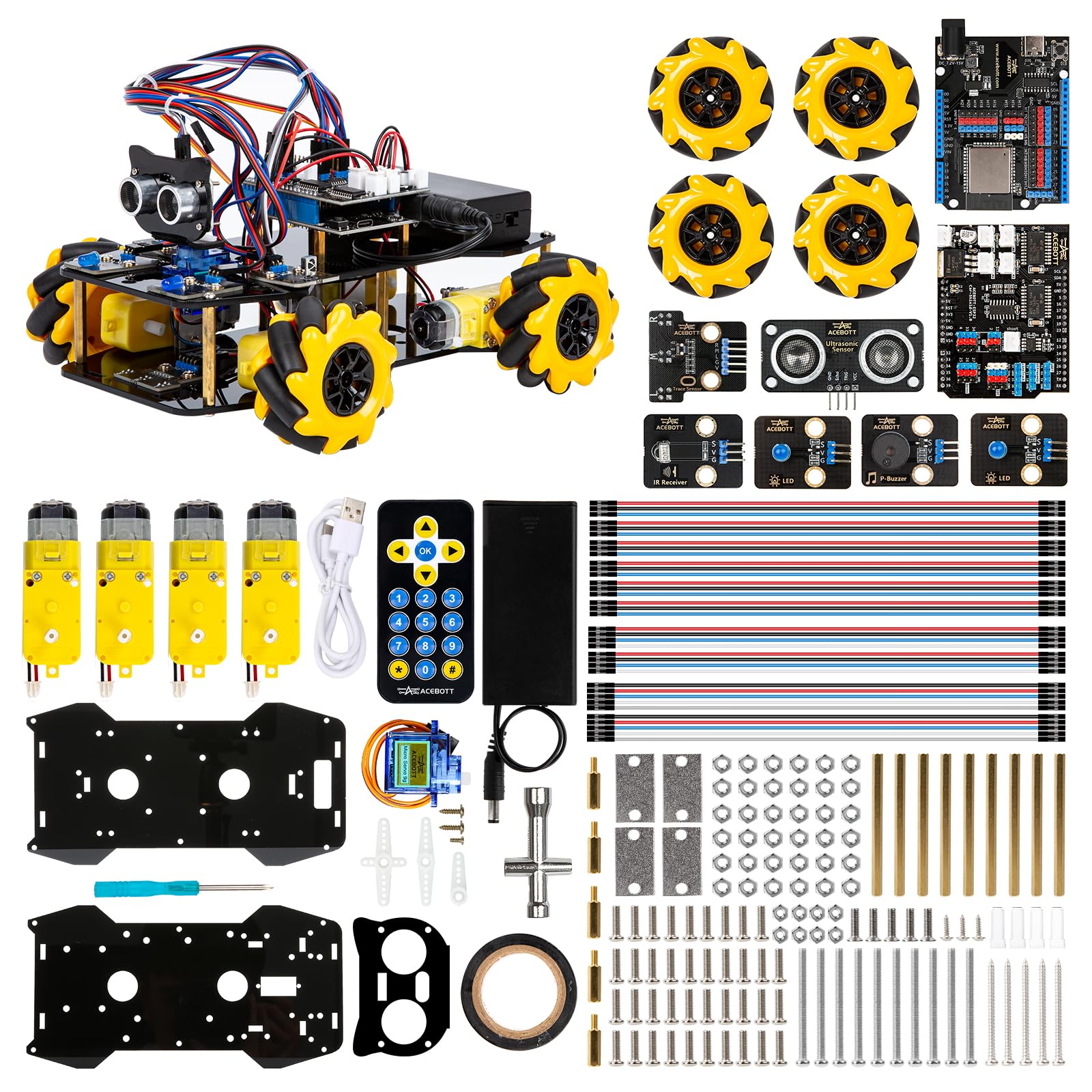 Smart Robot Car Kit Compatible with Arduino, Robotics for Kids Ages 8-12 12-16, Electronic Programming Project/STEM Science Kits Coding Gifts for Adults and Youths