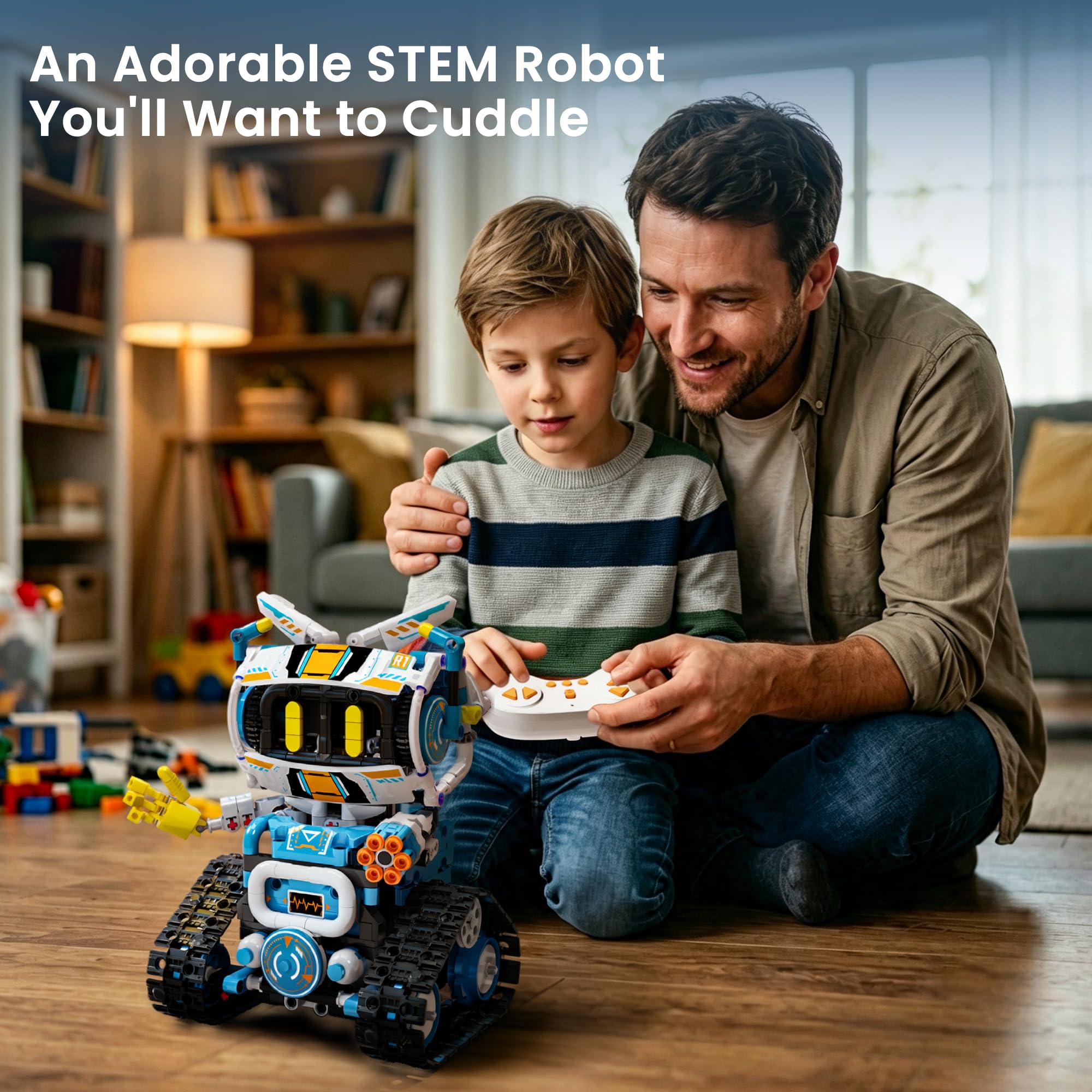 Kit de robótica STEM 5 en 1 para niños de 8 a 12, aplicación y kit de construcción de robot de control remoto, kit de proyecto científico y juguetes STEM para edades de 8 a 13, regalos para