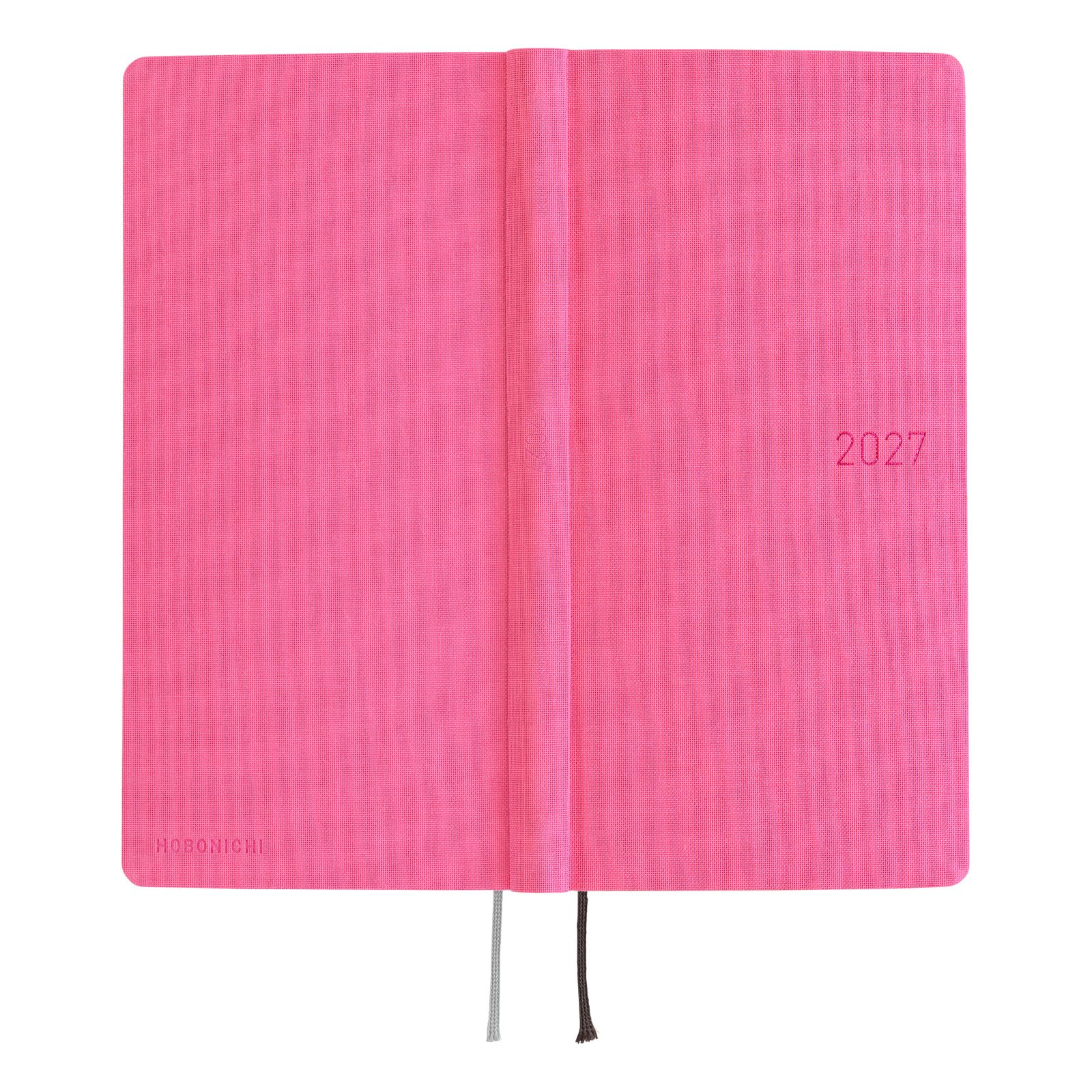 Hobonichi Techo 2027 Weeks MEGA – Colors: Pink Sapphire (English, Tall & Slim, January Start)