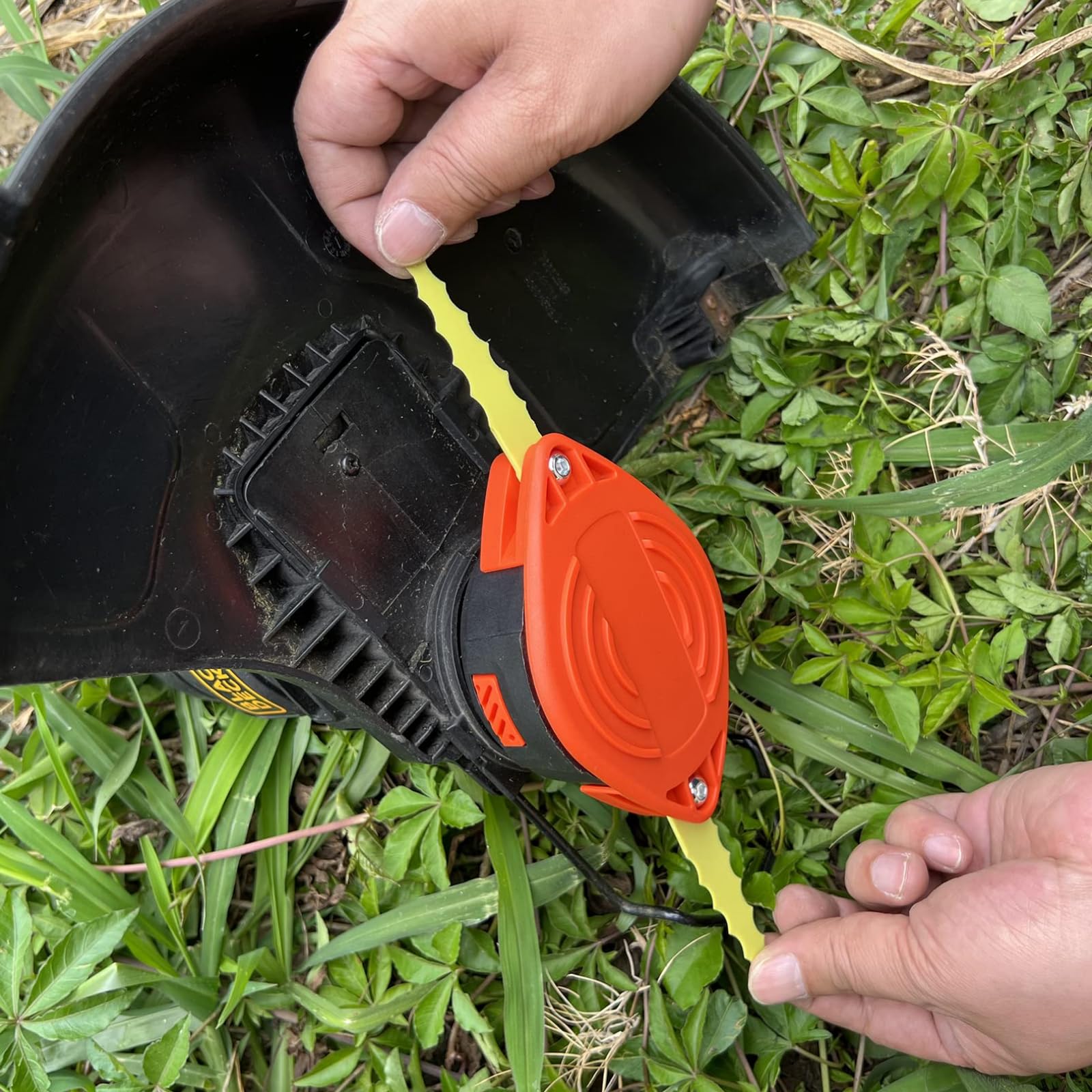 Cuchilla recortadora AF-100 + línea de recortadora precortada flexible mejorada de 0.12 pulgadas compatible con Black Decker GH400 GH500 GH600 GH610 GH900 GH912 LST120 LST136 BESTA512