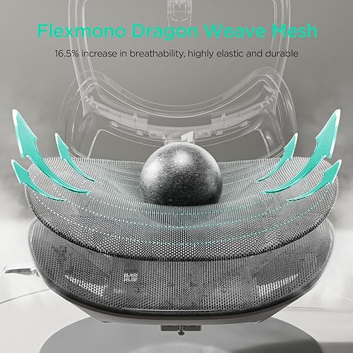 Miniatura 5 de Hbada E2 Silla de oficina ergonómica, silla de oficina de malla grande y alta con soporte lumbar dinámico de 6 vías, reposabrazos ajustables 3D,