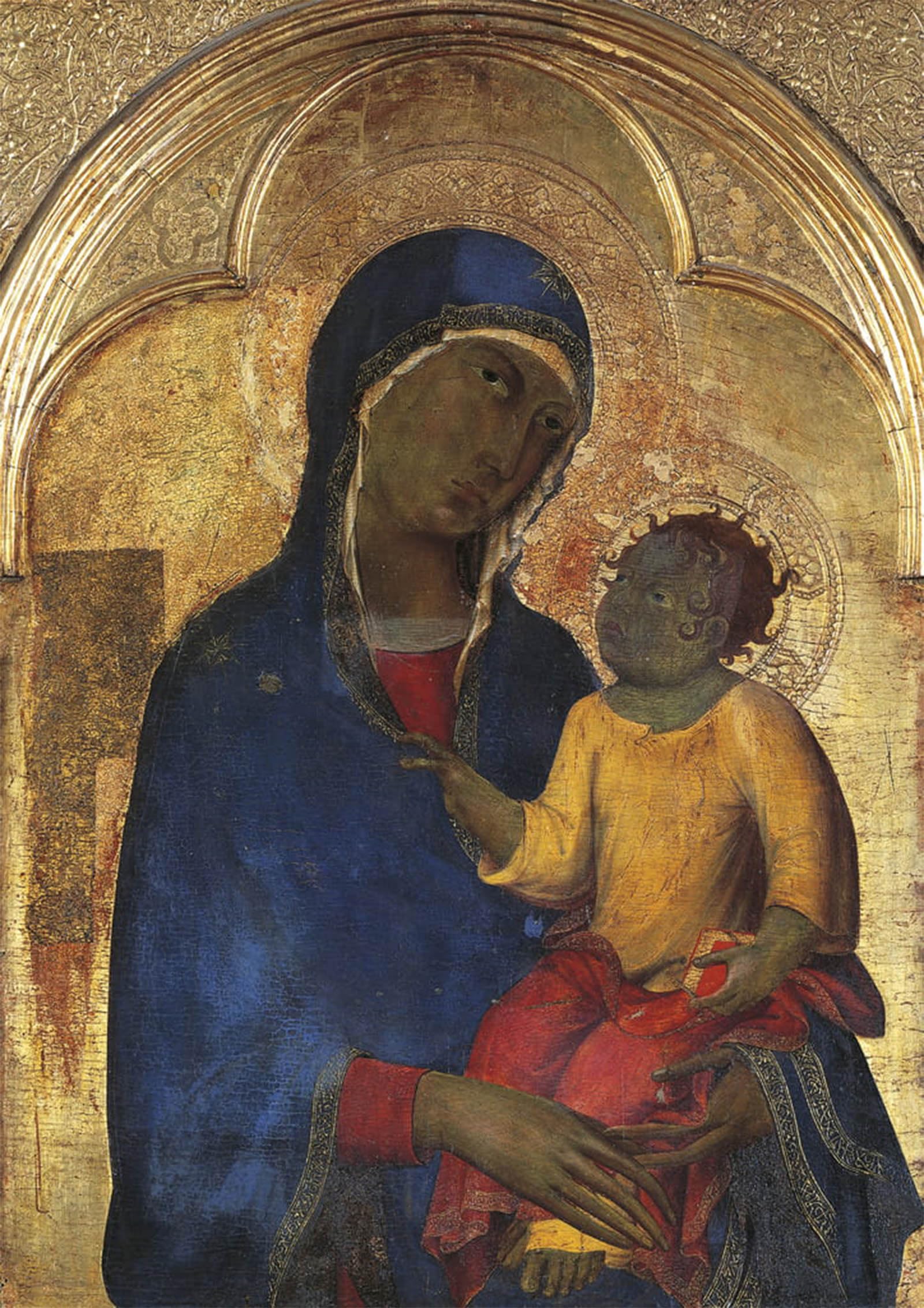 Tableau sur toile Simone Martini 60x90cm repro détail de retable