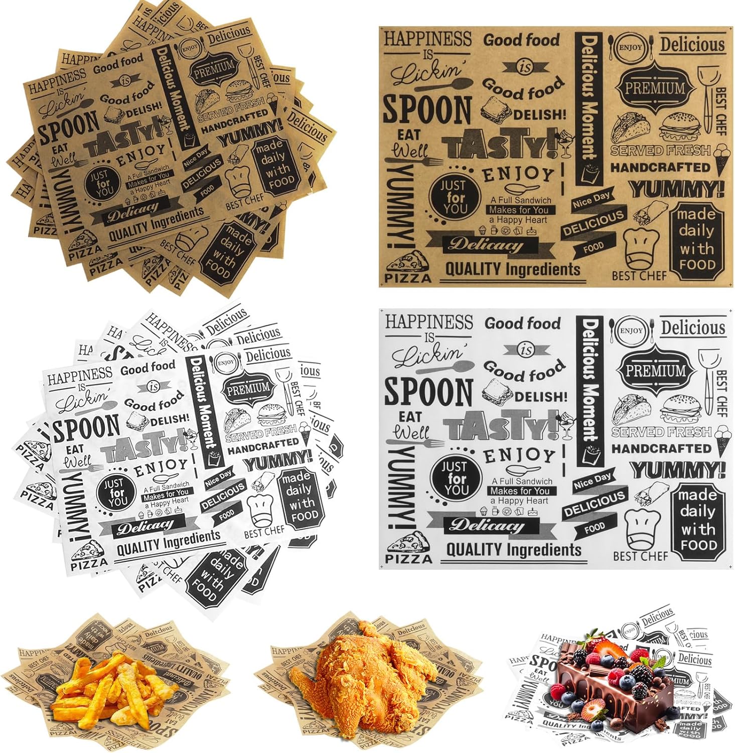 Deli Paper Sheets, Greaseproof Deli Wrapping Sheets Basket Liners