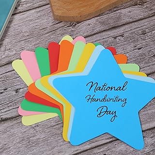 72 Pieces Color Star Cutouts for Bulletin Board, 6 Inches Large Paper Star Stickers Confetti Star Cut Outs for Bulletin Board Classroom Wall Party Decoration Supply (9 Colors)
