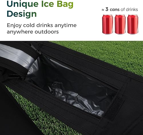 Miniatura 6 de ALPHA CAMP Sillas de camping plegables para adultos, sillas de césped para exteriores, sillas de campamento portátiles de 225 libras, con portavasos