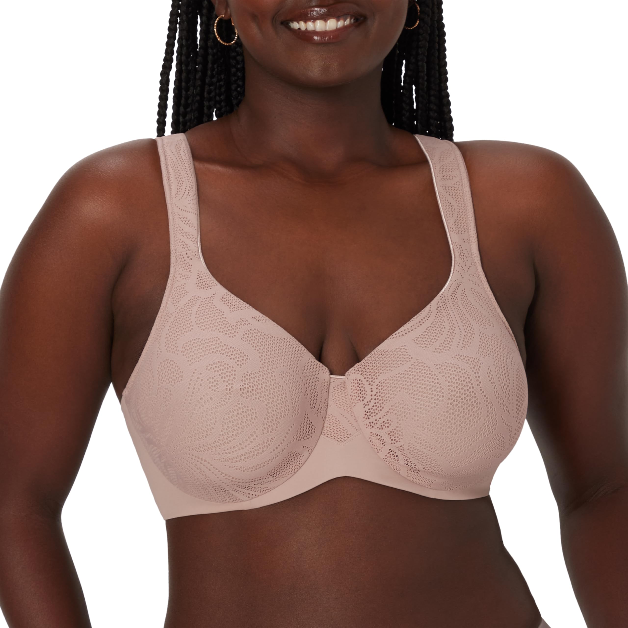 Bali Minimizer, Coolest Smoothing Underwire Bra for Women, Evening Blush, 36DD