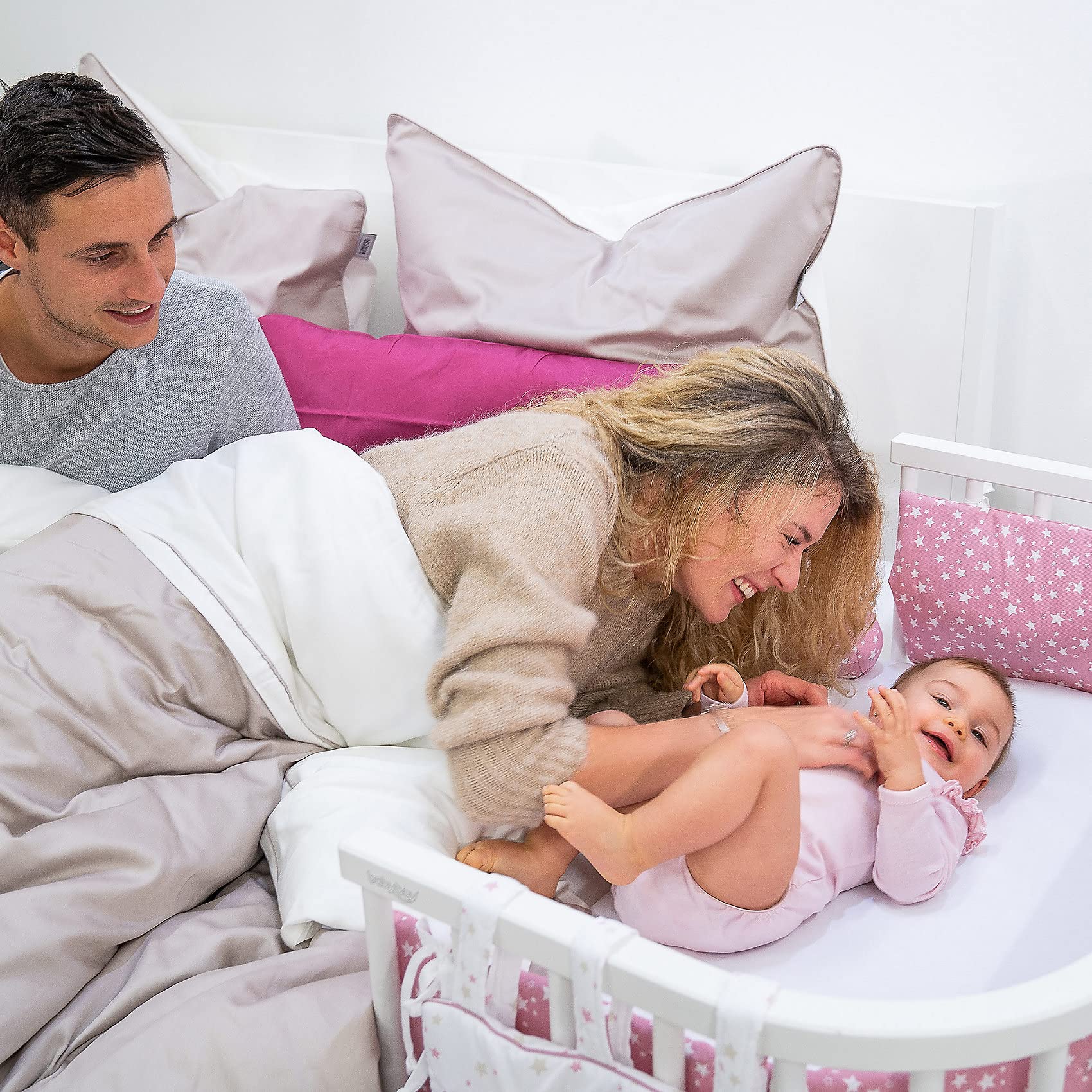 babybay 160580 lenzuolo con angoli jersey deluxe confezione doppia adatta ai modelli Maxi, Midi, Boxspring, Comfort e Comfort Plus, bianco, 89 x 50 cm (2 confezione)