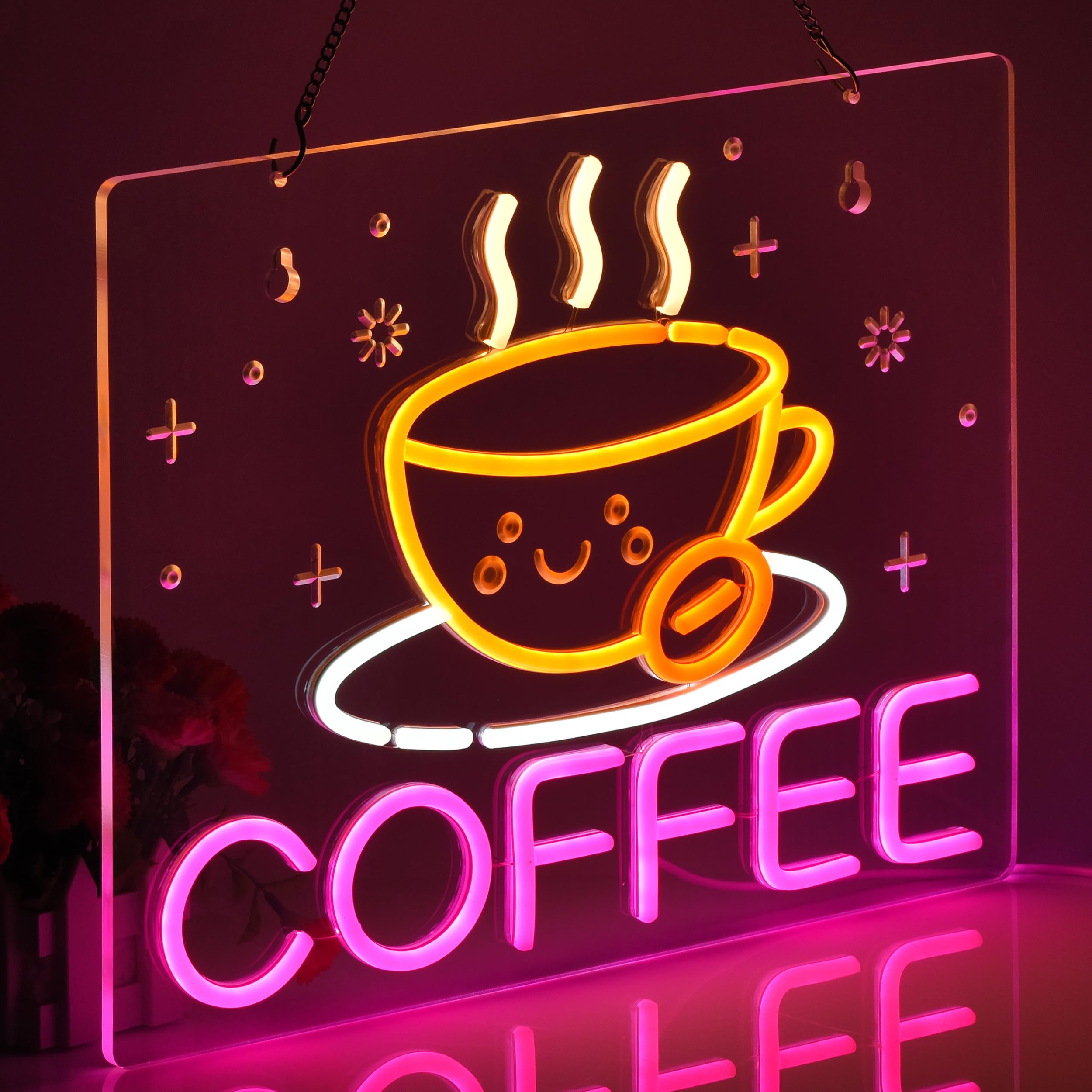 Amazon | JOMOBUTY ネオンサイン COFFEE コーヒー 多階段調光可