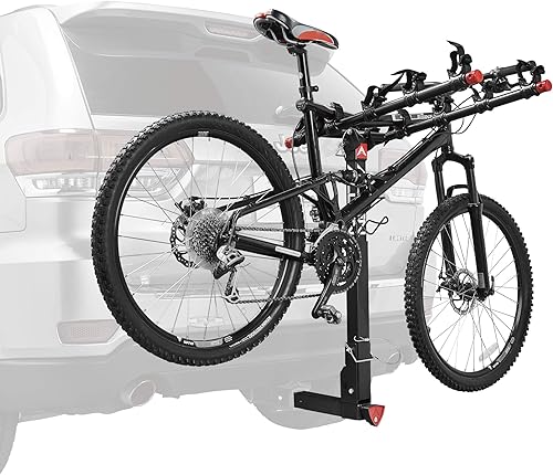 Miniatura 2 de Allen Sports Deluxe - Portabicicletas de liberación rápida para 5 bicicletas para enganche de 2 pulgadas, modelo 552QR, color negro