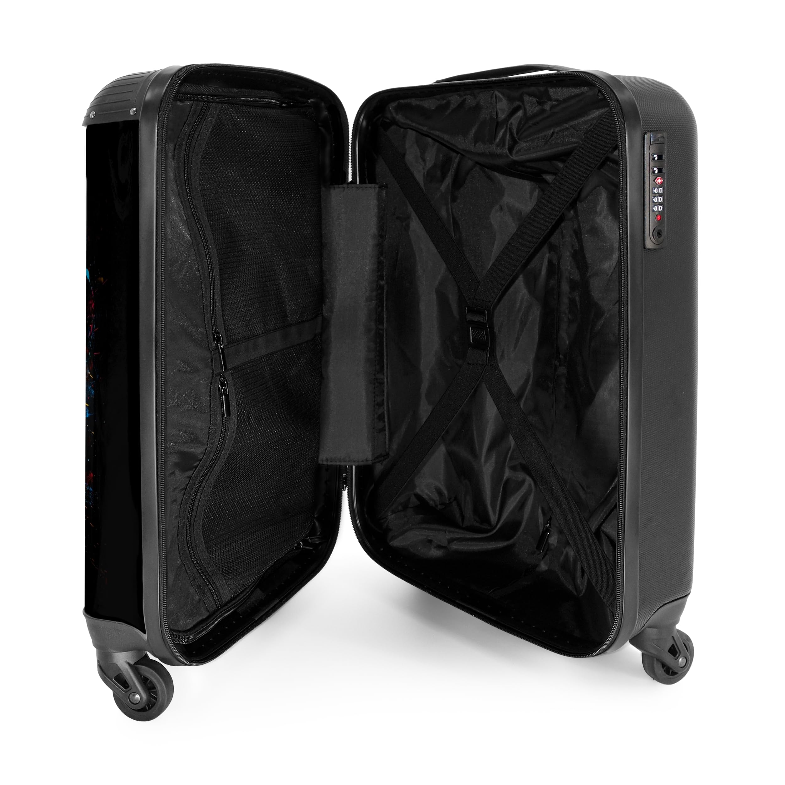 NoBoringSuitcases.com Valigia Trolley 55x40x20 cm, 10 kg, Personalizzabile (Pallone da Basket - Arancione)
