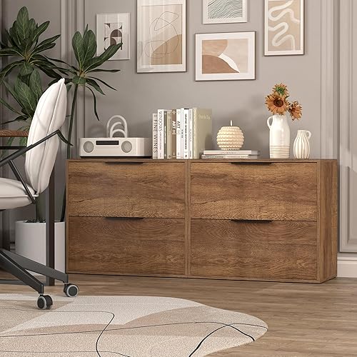 Miniatura 48 de LUCYPAL Archivador de 2 cajones, archivadores de madera con barras colgantes para tamaño carta, archivadores para oficina en casa, archivador