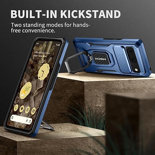 Miniatura 4 de TONGATE Funda para Google Pixel 8 con funda para cámara deslizante, funda Pixel 8 con soporte de anillo, grado militar, resistente a prueba de