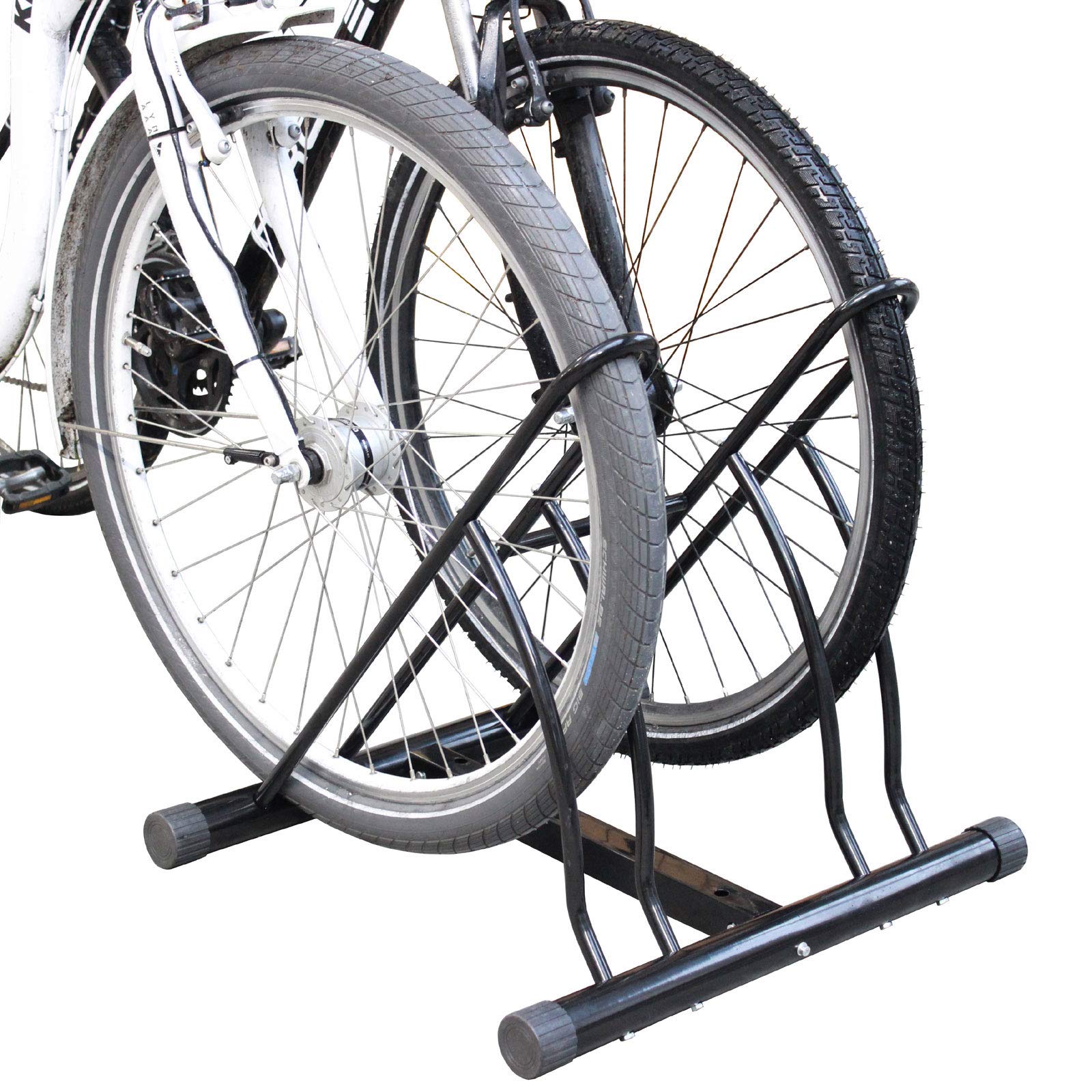 TRUTZHOLM 2X Fahrradständer für 4 Fahrräder je 54,5x60cm Duo Räder Fahrrad Ständer Rad schwarz Twin