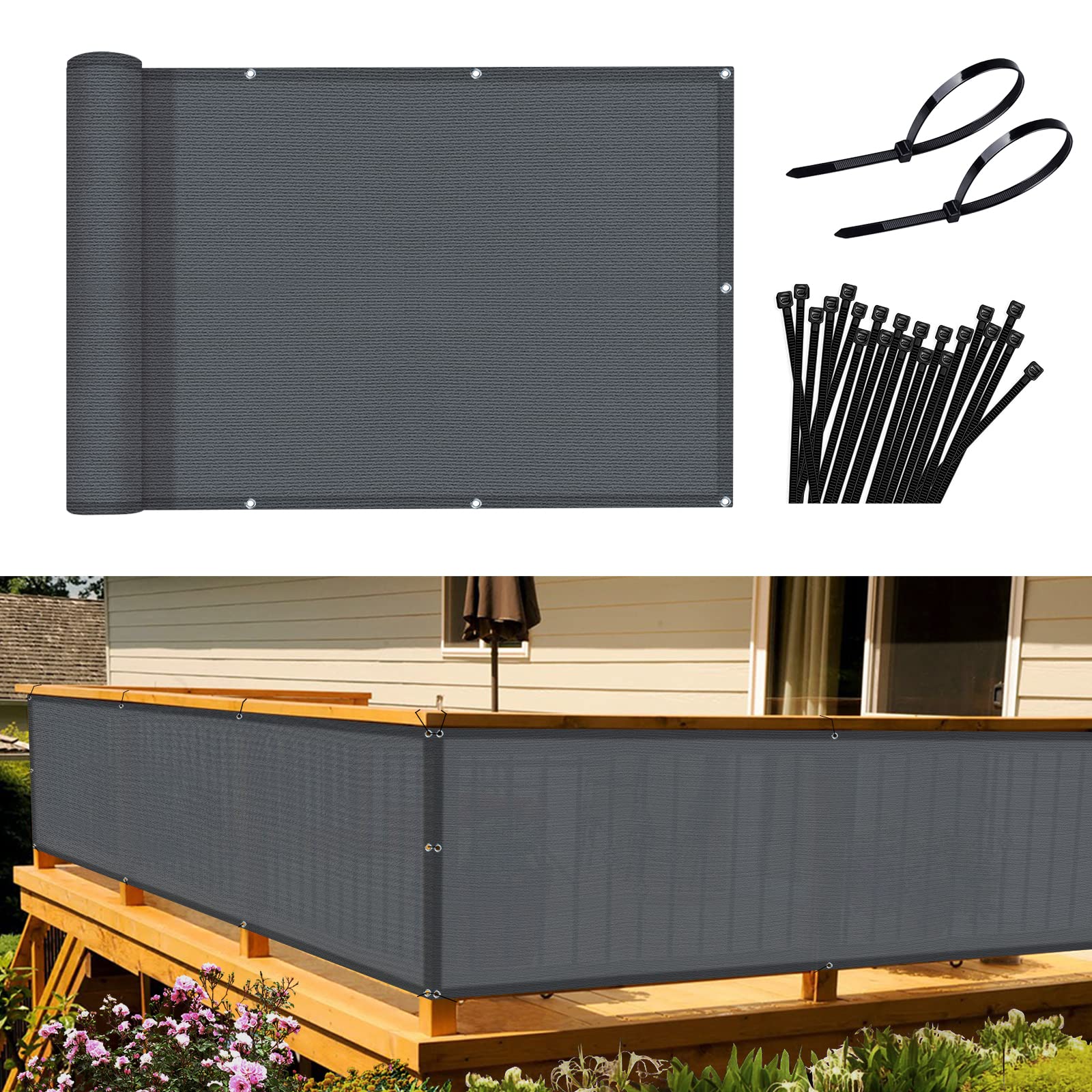 Buy Sunnylaxx Balcony Privacy Screen 90x500 cm Fence Screen for Balcony