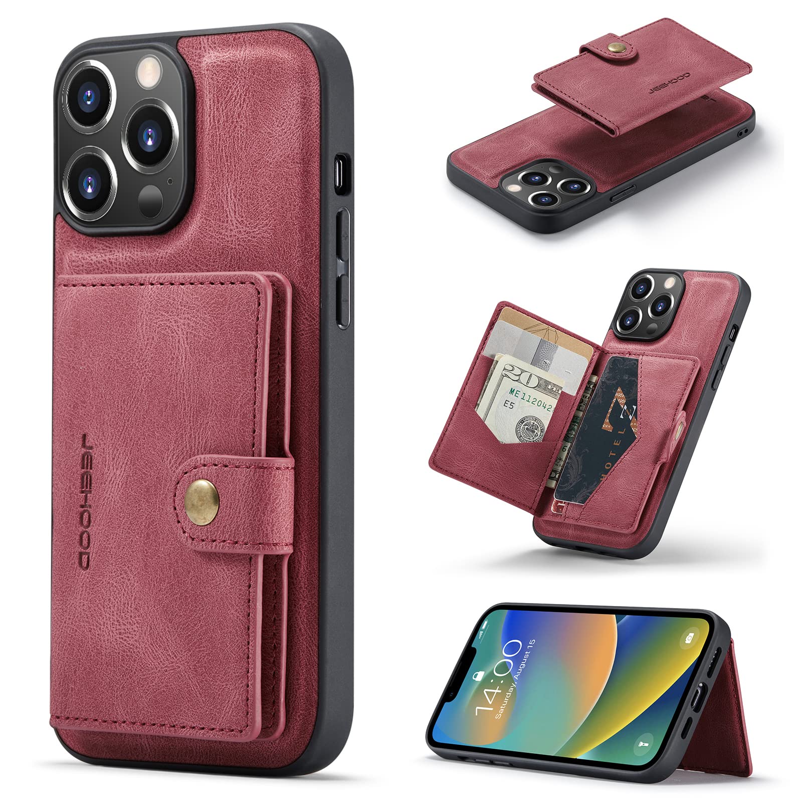 UEEBAI Custodia a Portafoglio per iPhone 14 PRO 6.1 inch