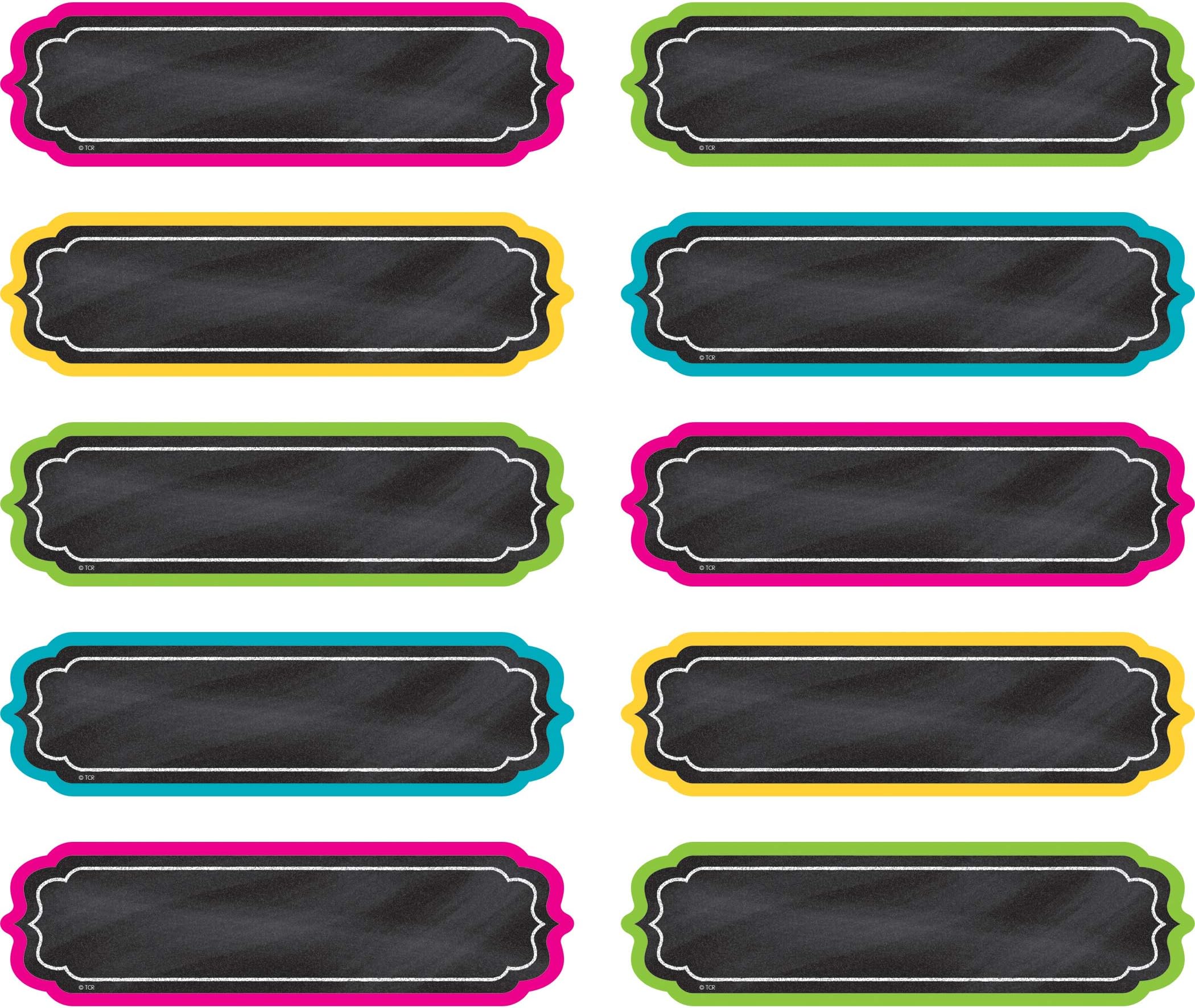 Teacher Created Resources Chalkboard Brights Labels (TCR20871)
