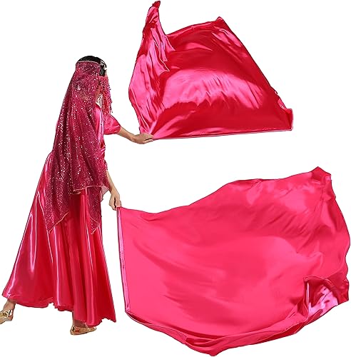 Miniatura 5 de Wuchieal Banderas rectangulares de adoración de 51 x 45 pulgadas, banderas de alabanza con varillas escalables, 1 par (rosa oscuro)