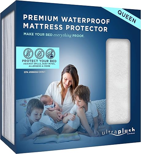 Protector de colchón impermeable UltraPlush Premium Funda muy suave y silenciosa