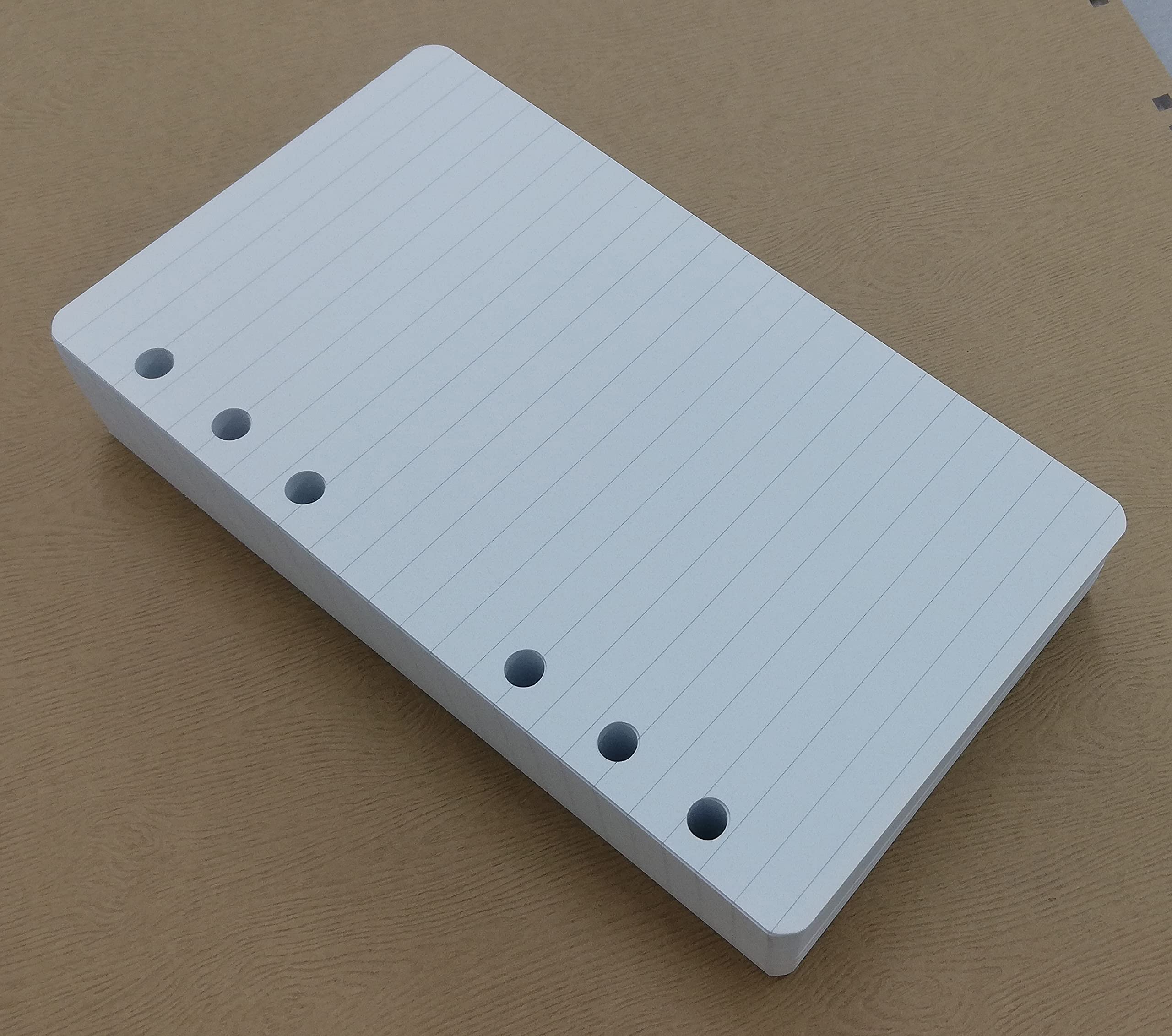 Feuilles De Recharge Lignées A6 Pour Classeur 6 Anneaux - 80 Feuilles/160 Pages - Papier Qualité, Lignes 4 Mm