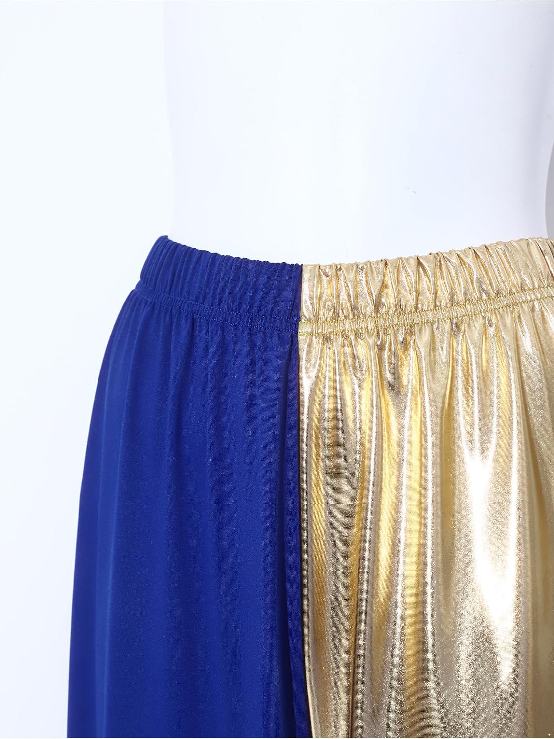 XUNZOO Women Metallic Praise Dance Pants Color Blocking Worship Trousers Liturgical Lyrical Dance Costume