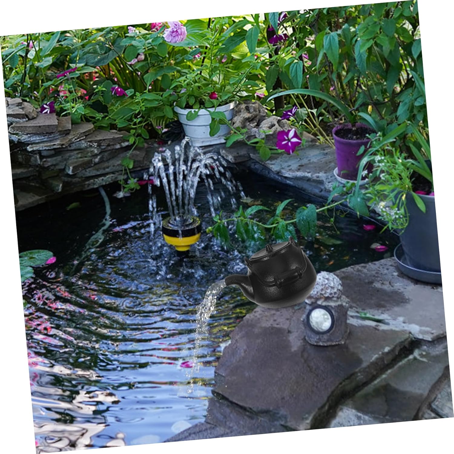 Elegant Ceramic Fountain Outlet Versatile Outdoor Water Feature Spout for Garden Decor Easy Install