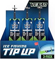Vista 7 de Vexan Indicador de Mordida para Pesca en Hielo - Indicadores de Mordida de Alta Visibilidad en Verde para Pesca en Hielo con Bandera Reflectante