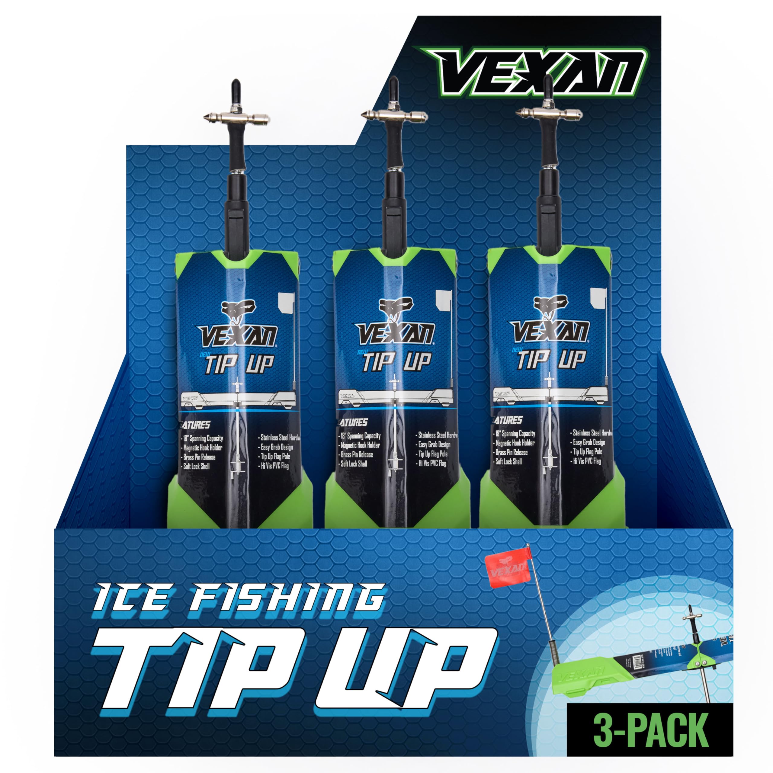 Ice Fishing Tip-up With Flag Indicator - Automatic Fishing Rod For Winter Ice Fishing Outdoor Fishing Gear