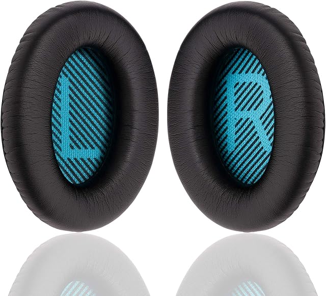 YOCOWOCO Headphones Replacement Earpads Ear Cushions for Bose QuietComfort 25soft Ear Pads Compatible with QC15 QC25 QC2 QC35/ Ae2 Ae2i Ae2w SoundTrue and SoundLink(Around-Ear)