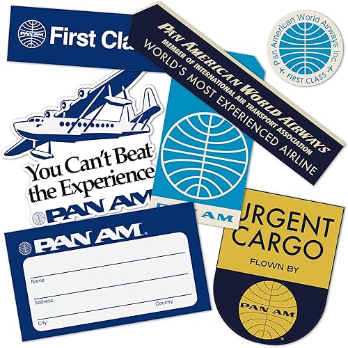 Pegatina de vinilo con el emblema de Pan Am Airway Airlines Airlines, calcomanĂa de vinilo para botella de agua para laptop, álbum de recortes de Pegatina de vinilo con el emblema de Pan Am Airway Airlines Airlines, calcomanĂa de vinilo para botella de agua para laptop, álbum de recortes de