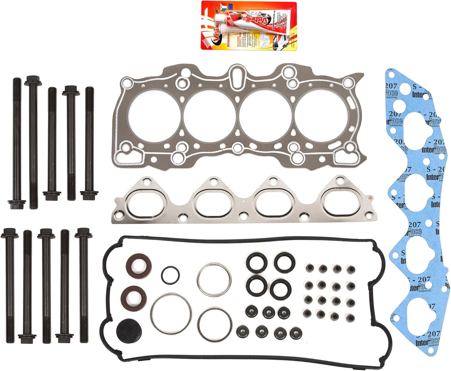 Compatible With 97-01 Honda CR-V 2.0 B20B4 B20Z2 DOHC Graphite Head Gasket Set Head Bolts