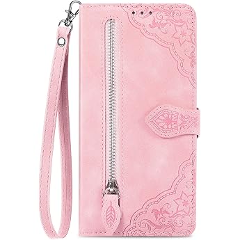 Mobile Phone Case for Apple iPhone 15 Plus Foldable with Card Slot Stand Protective Leather Wallet Flip Case Cover Shockproof Pink
