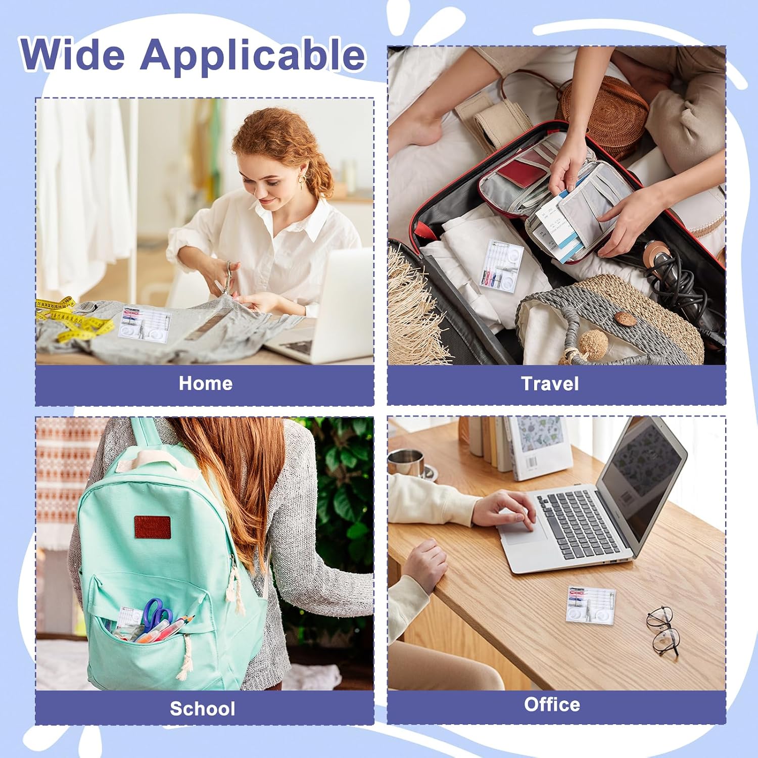 TSV 20 Boxes Mini Travel Sewing Kit, Portable Sewing Kit with Pre-Threaded Needles, Mini Scissors and Buttons for Quick Fixing and Sewing - Ideal Gift for Mom with Travel Kit