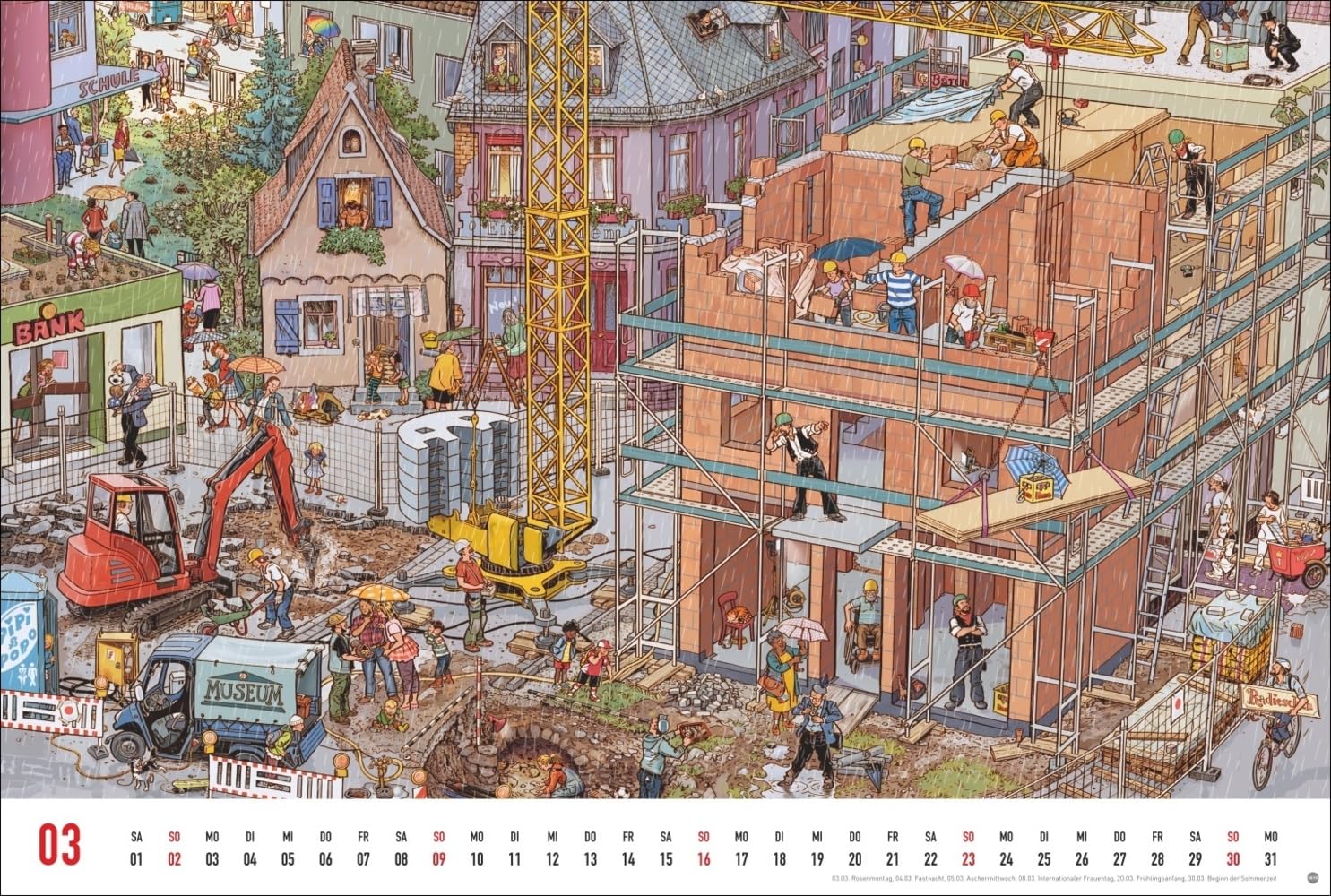 Göbel & Knorr Wimmelbilder Edition Kalender 2025: Großer Wandkalender mit 12 spannenden Wimmelbildern zum Entdecken. Göbel & Knorr Kalender mit Suchbildern für Groß und Klein.