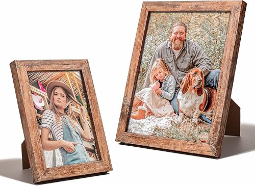 Miniatura 2 de WARecorderM Juego de 4 marcos de fotos de 8 x 10 pulgadas, marco de vidrio de alta definición, marco de montaje en pared, formato vertical