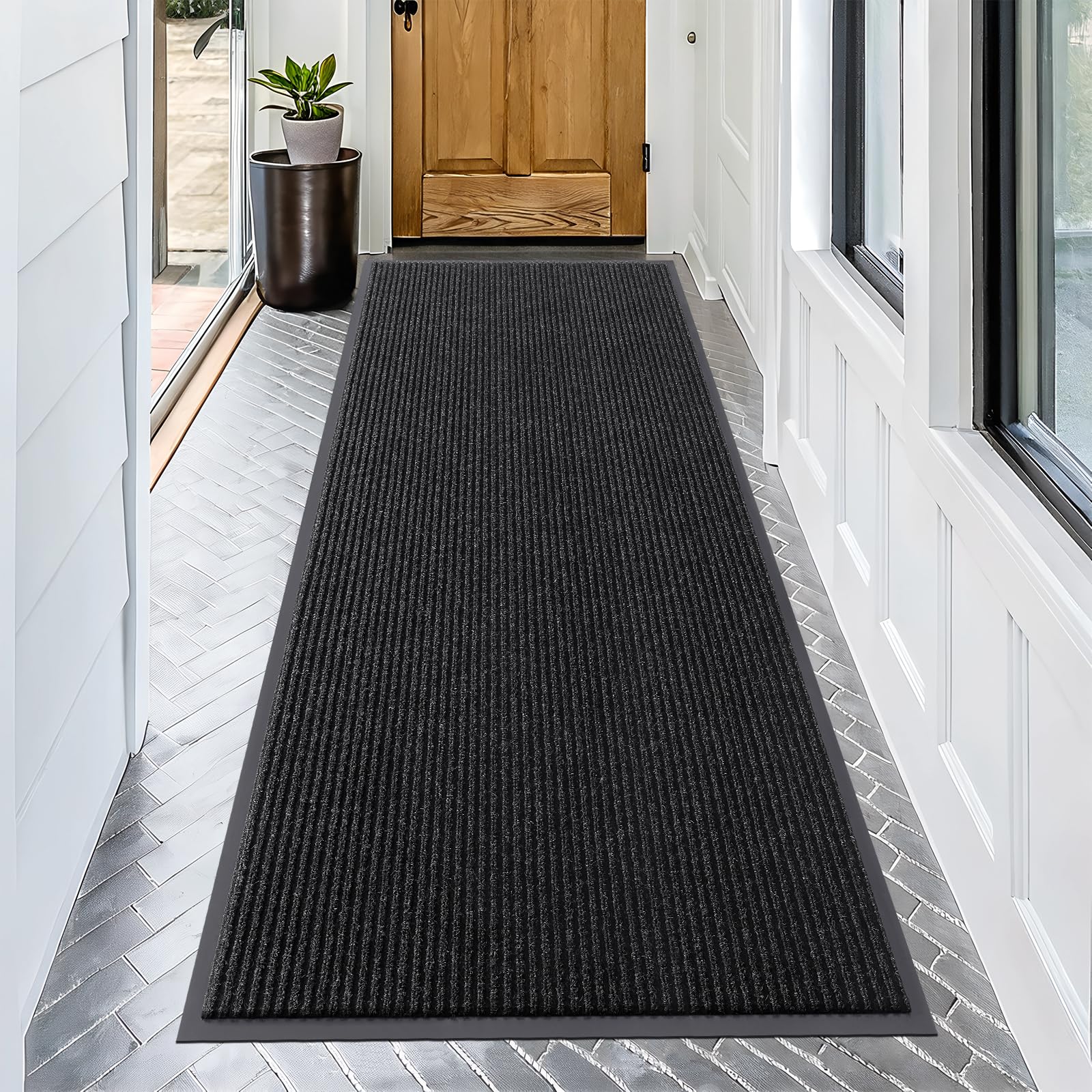 OLANLY Front Door Mat Indoor Outdoor Entrance, Waterproof Heavy Duty Doormat, Fade Resistant, Low Profile, Easy Clean Patio Porch Welcome Floor Mats for Entry, 29.5x17, Beige — view 123