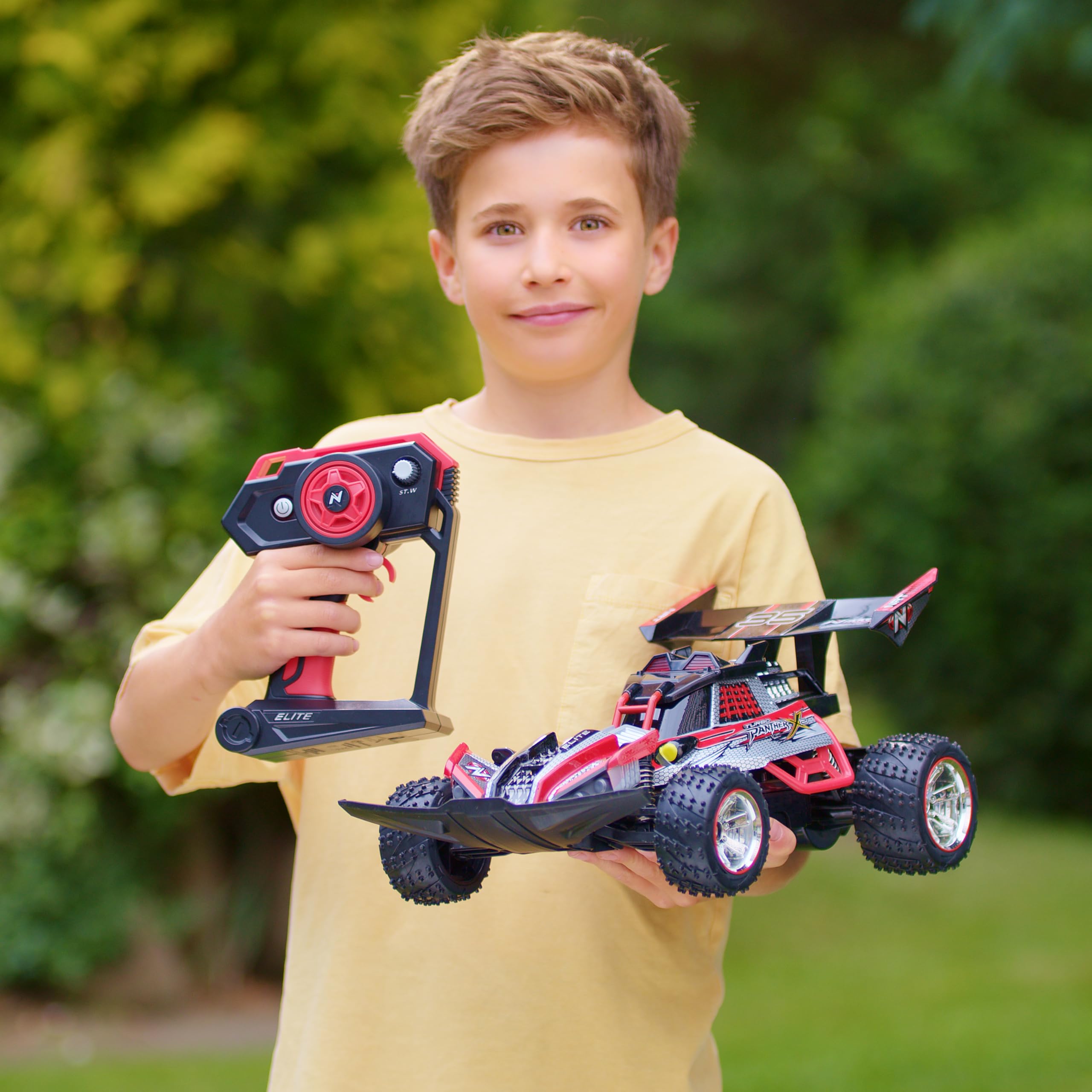 Nikko RC 19011 Turbo Panther X2, zdalnie sterowany samochód RC, pojazd offroad do 20 km/h, 2,4 GHz, z fajnymi detalami i szybkim ładowaniem USB, dla dzieci od 8 lat i dorosłych, ok. 53 cm,