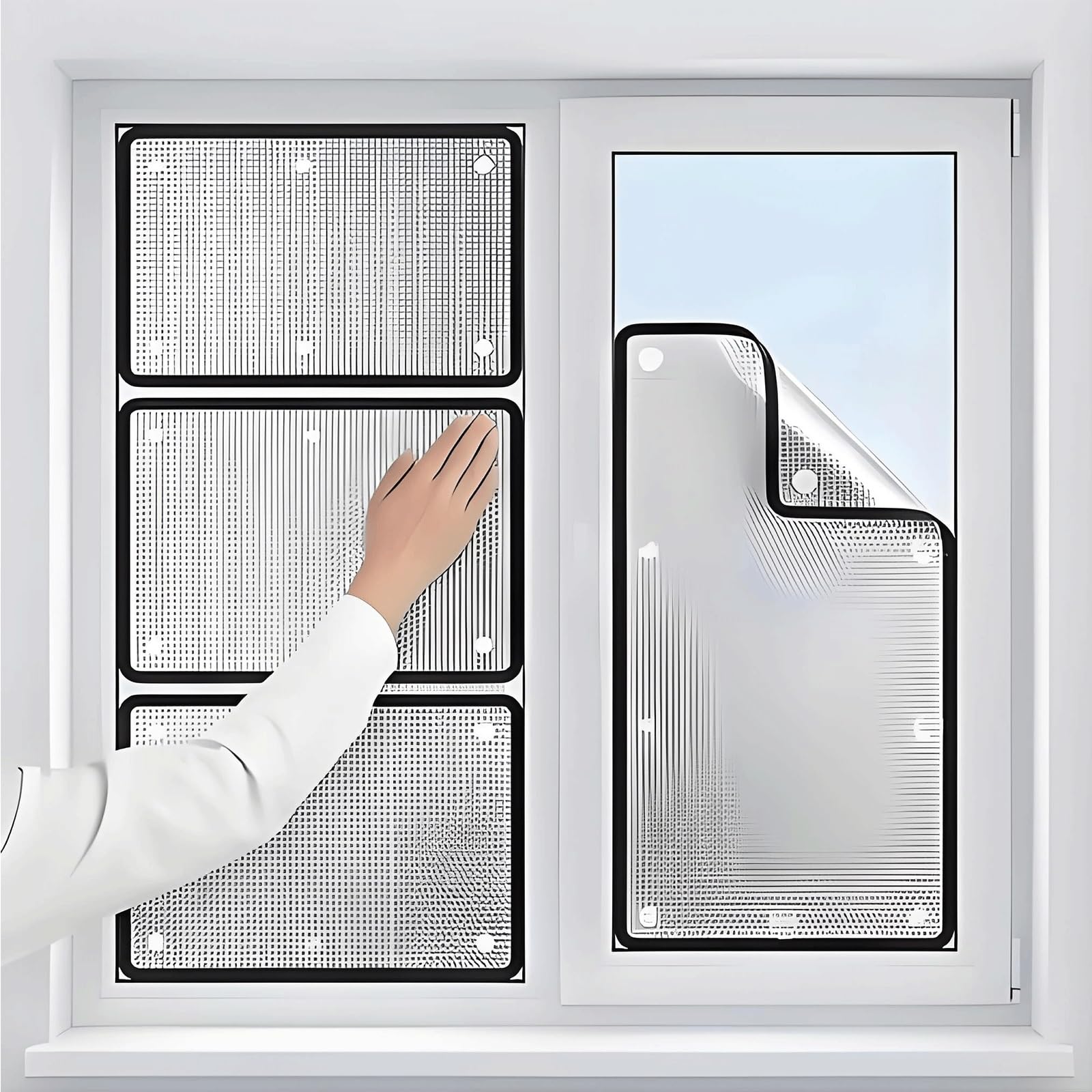 Aluminum foil insulation window film, portable suction cup type full blackout privacy window film, suitable for installation in sunrooms(35x39in)