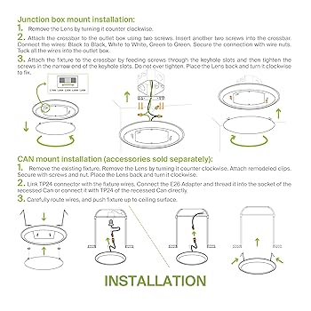 Amazon.com: ASD 6 Pack LED Disk Lights 6 Inch, 15W 5CCT
