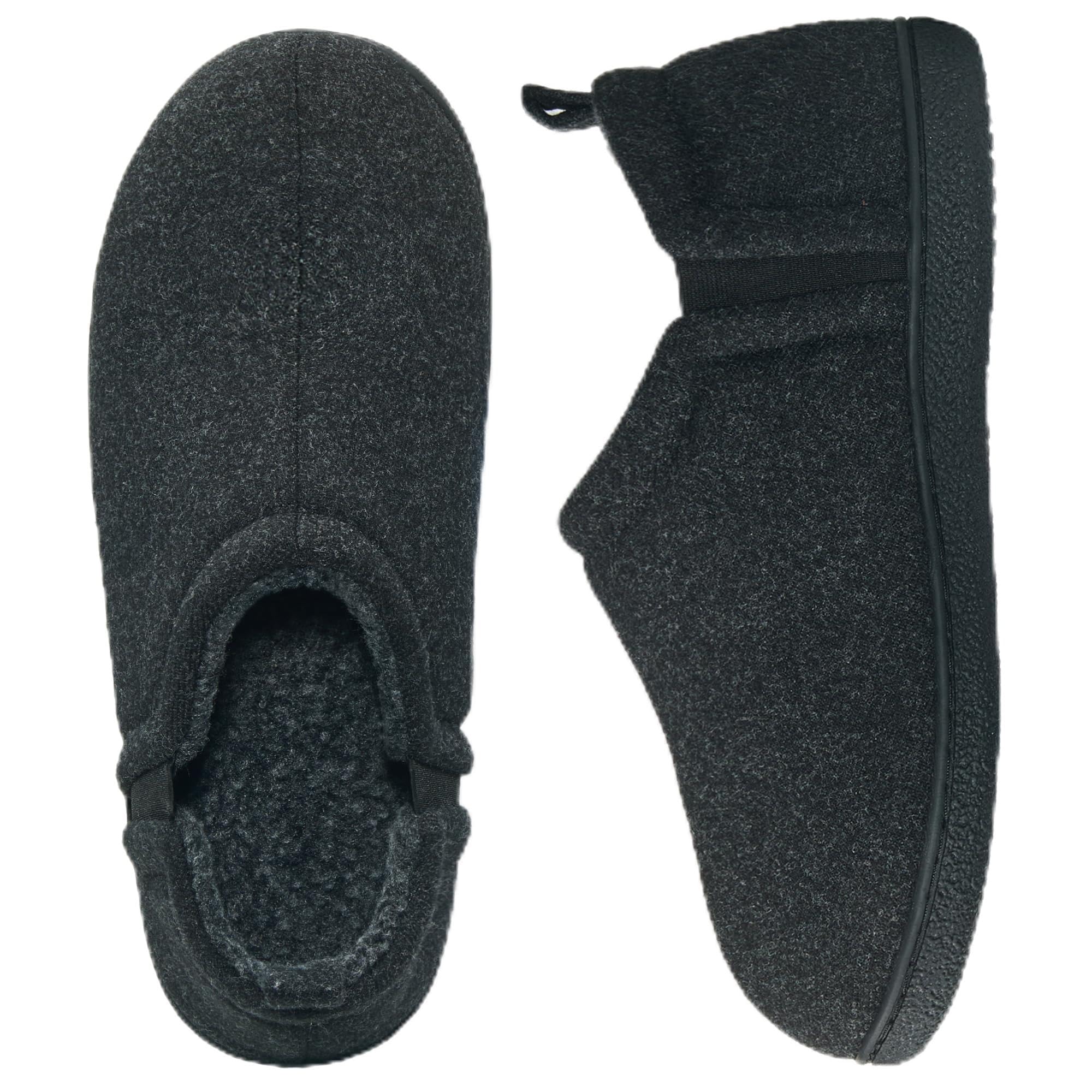 Donpapa Pantofole Uomo Chiuse Calde Ciabatte Casa Invernali in Memory Foam | Fodera in Sherpa, Ultra Morbide & Comode, Lavabile in Lavatrice, Antiscivolo, Interno Esterno