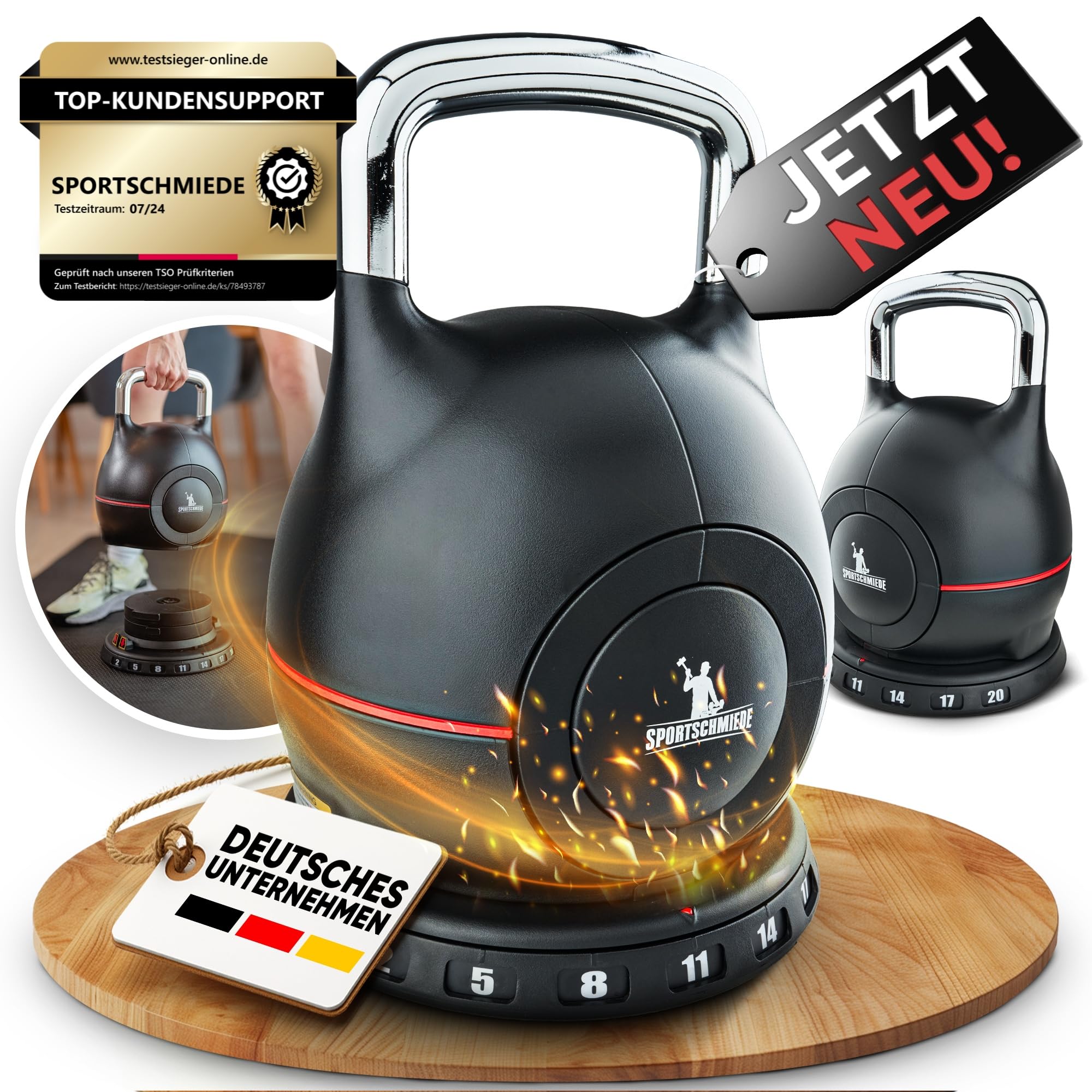 SPORTSCHMIEDE verstellbare Kettlebell
