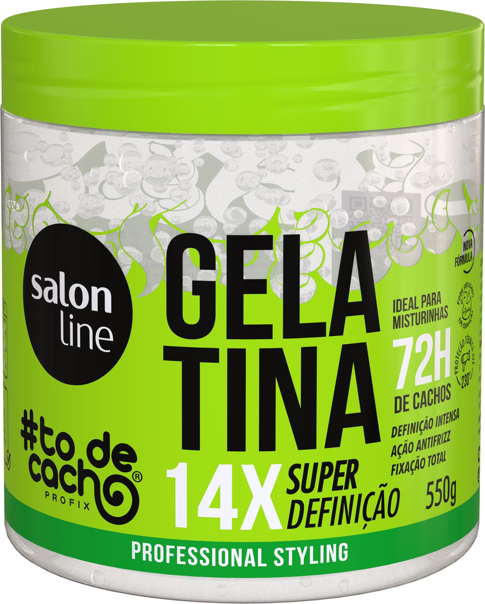 Linha Tratamento (#ToDeCacho) - Gelatina Nao Sai Da Minha Cabeca! 550 Gr - ( Treatment (#Curls) Collection - Cant Get You Off My Head! Gelatin Net 19.4 Oz)