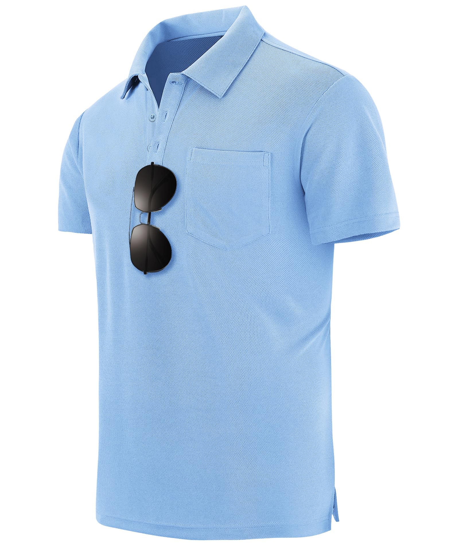 zitysport 3 Pack Polos Hombre Polo Golf Manga Corta Secado Rápido Transpirable Hombre Regular Fit Camisas Polos Trabajo Hombre Verano Deporte Camiseta Hombre