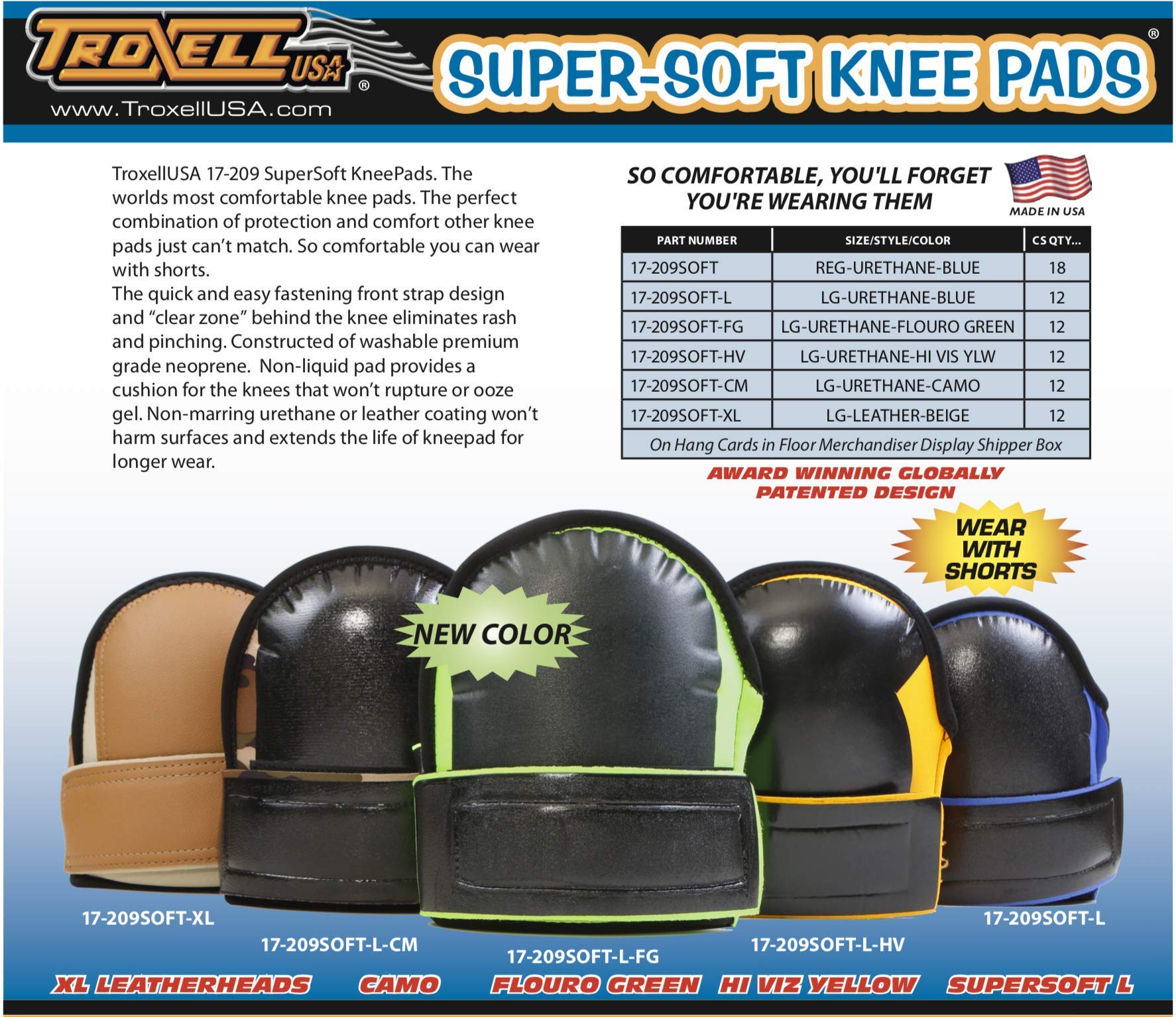Amazon.co.jp: Troxell USA - SuperSoft 109 ニーパッド (M/レギュラー