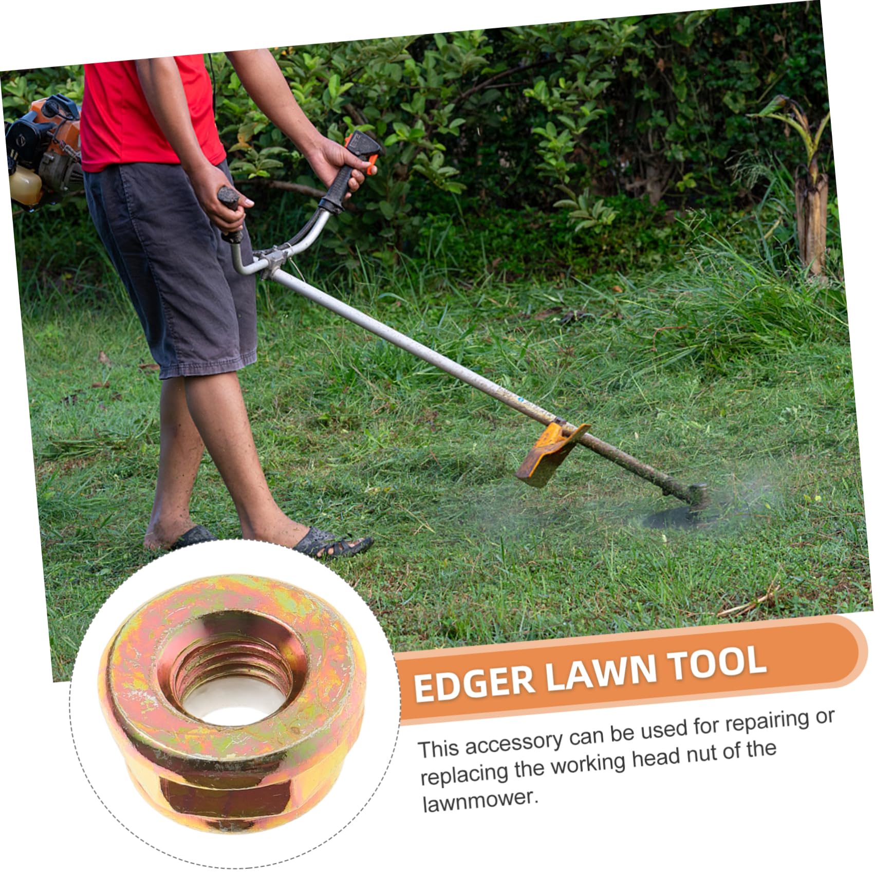 Kisangel 50piezas Tuerca De Eje De Cortacésped De Tuerca De Reemplazo para Desbrozadoras y Cortacéspedes Diseño De para Fijación Accesorio para Máquinas De Jardinería