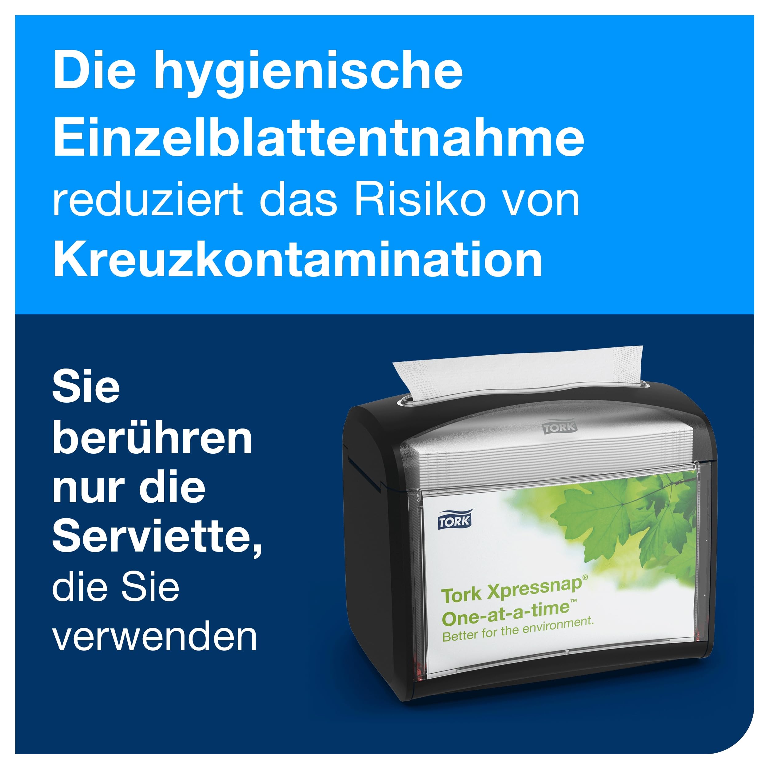 Tork 10840 Xpressnap Spenderserviette unbedruckt / Weiße Papierserviette für Serviettenspender N4 / 8x1125 Stück