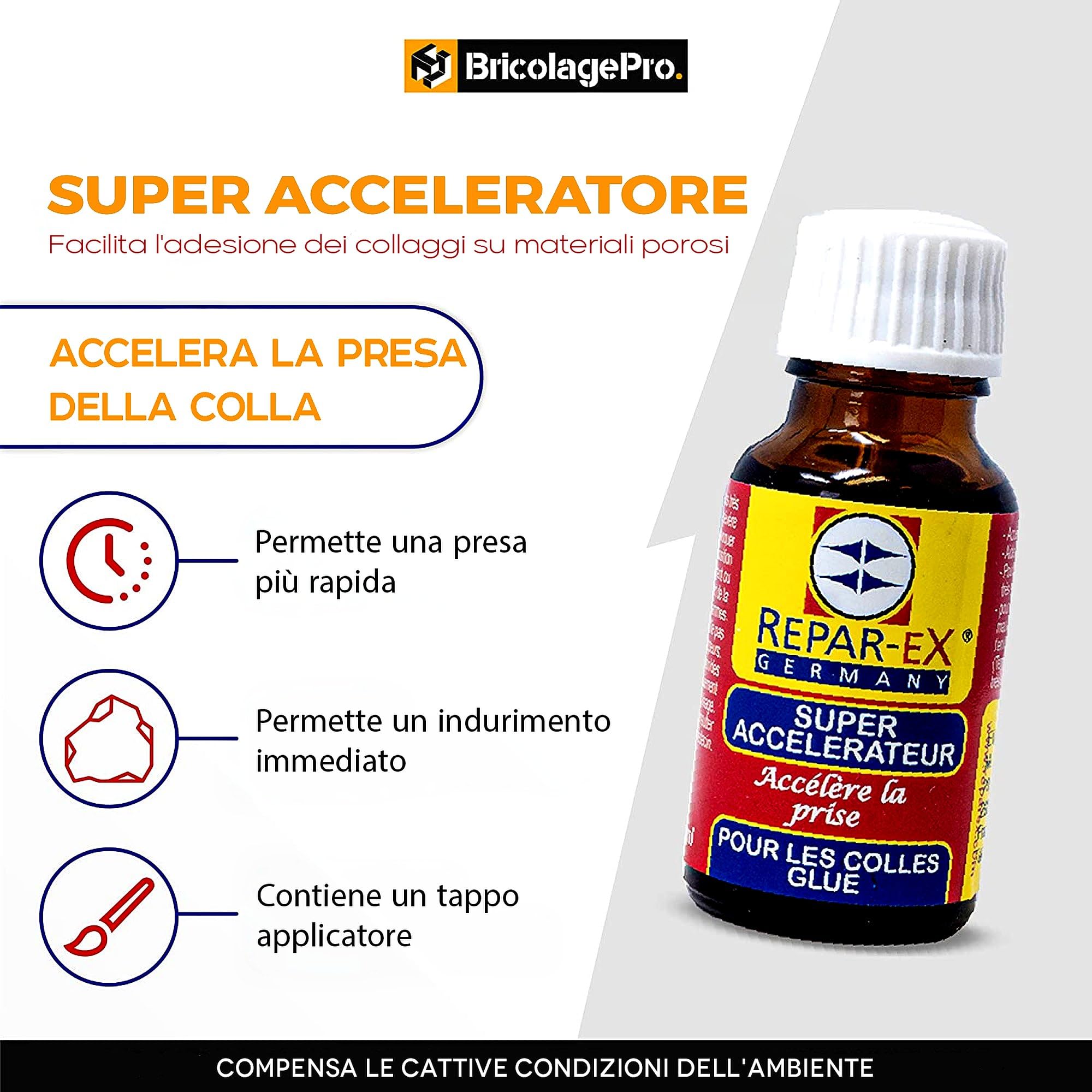 Repar-eX - Colla Industriale Ultra Forte | Kit 3-in-1 con Polvere e Attivatore | Asciugatura Rapida e Adesione Massima | Per Metallo, Plastica, Vetro, Legno e Ceramica | Fai-da-te e Riparazioni